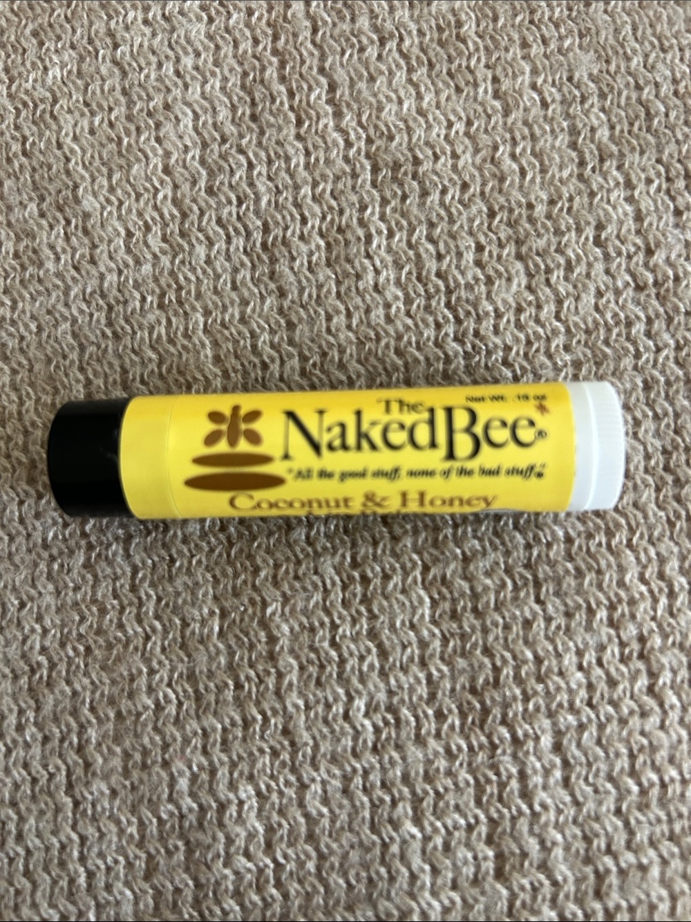 The Naked Bee 🐝 Coconut 🥥 & Honey Lip Balm 🍯 .15 oz / Made in USA / Sealed